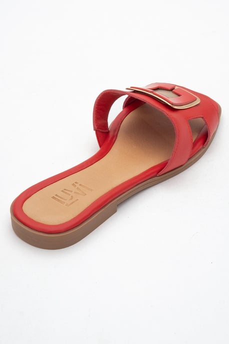 MILLIE Leder Schnalle Slide (Women) - Image 4