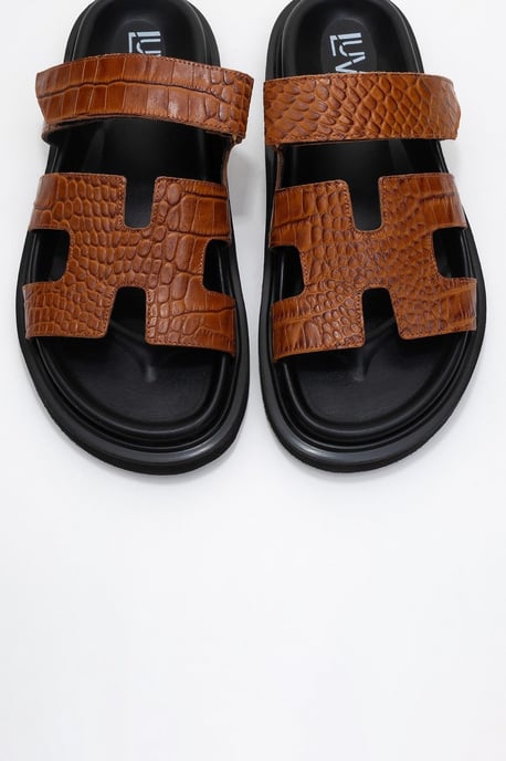 Loana Leder Slide Sandale - Image 2