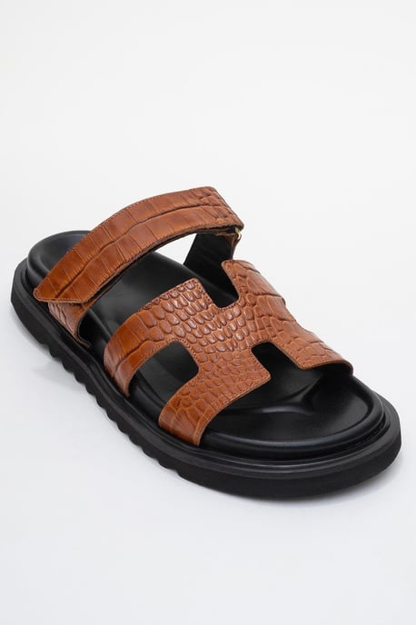 Loana Leder Slide Sandale - Image 3