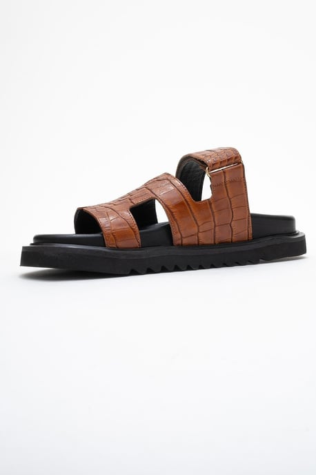 Loana Leder Slide Sandale - Image 4