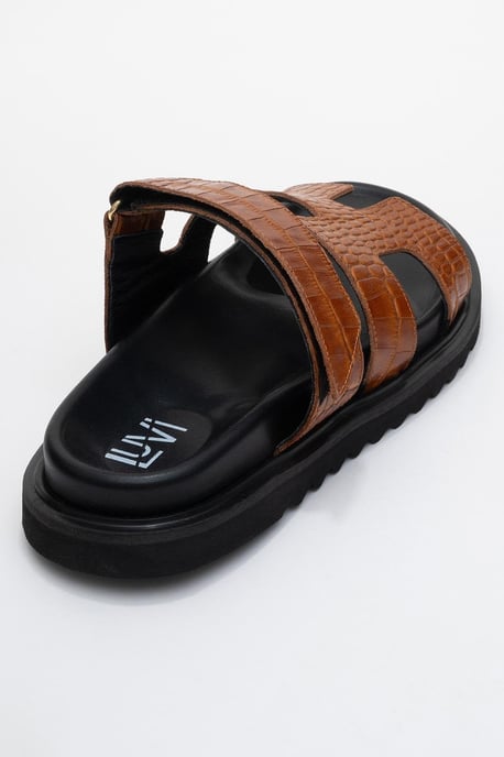 Loana Leder Slide Sandale - Image 5