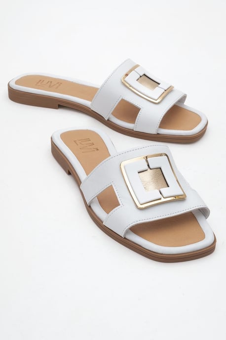 MILLIE Leder Schnalle Slide (Women) - Image 2