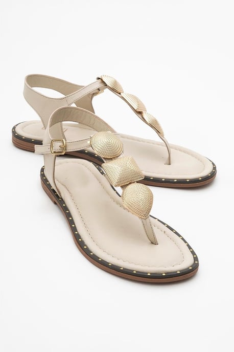 Giulia Leder Flach Sandale (Women) - Image 1