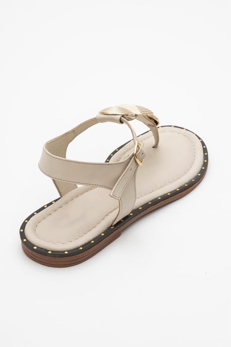 Giulia Leder Flach Sandale (Women) - Image 3