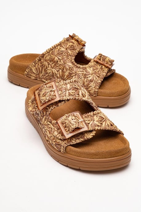 Milana Leder Double‑Strap Sandale (Women) - Image 1