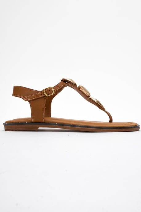 Giulia Leder Flach Sandale - Image 6