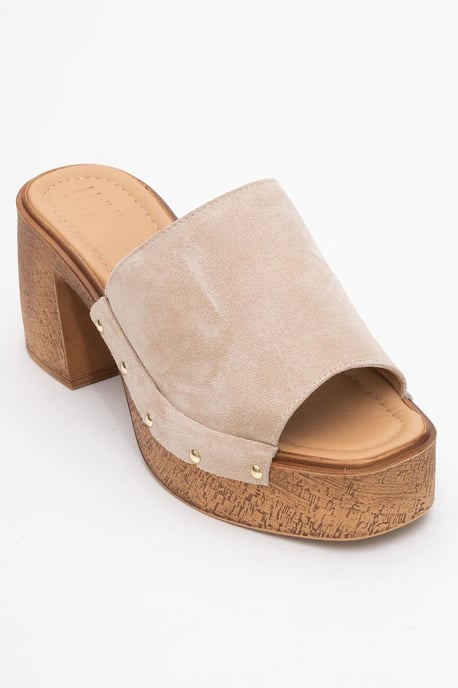 Pull Leder Plateau Mules (Women) - Image 1