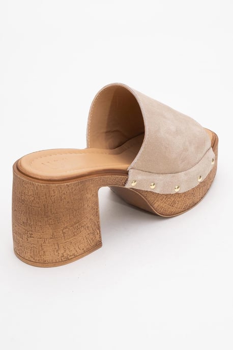 Pull Leder Plateau Mules (Women) - Image 4