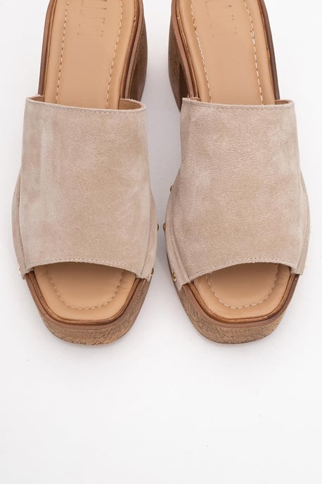 Pull Leder Plateau Mules (Women) - Image 6