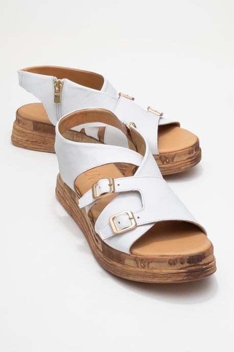 Levine Leder Mit Schnalle Side-Zip Sandale - Image 1