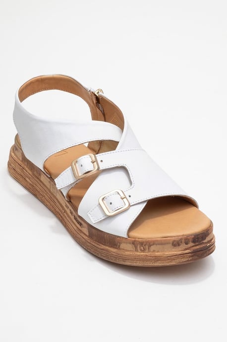 Levine Leder Mit Schnalle Side-Zip Sandale - Image 3