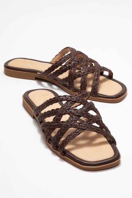 Alisha Leder Slide Sandale - Image 1