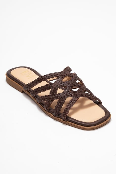 Alisha Leder Slide Sandale - Image 3