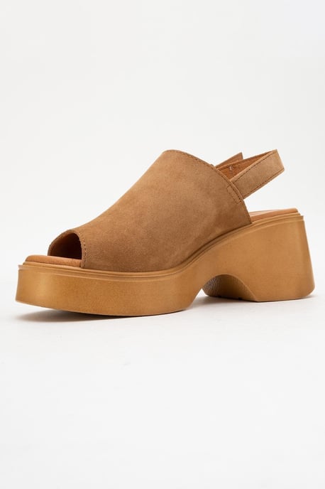 Power Leder Plateau Keilabsatz Sandalen (Women) - Image 2