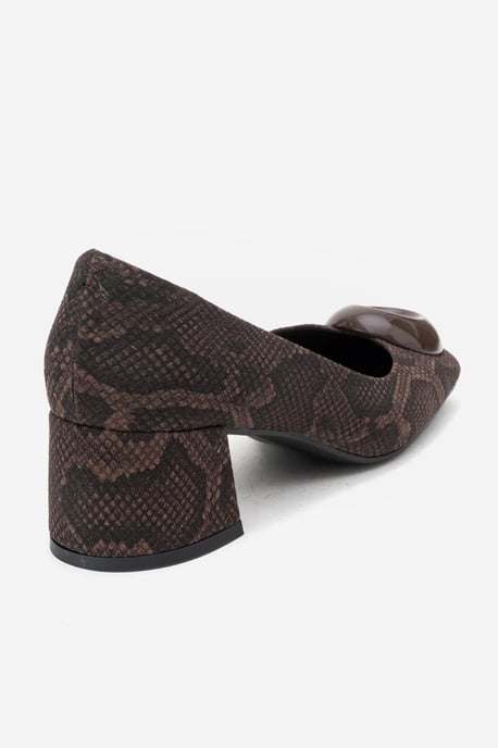 Mila Schnalle Eckige Zehenpartie Blockabsatz Pumps (Damen) - Image 5
