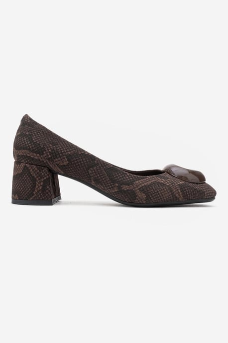 Mila Schnalle Eckige Zehenpartie Blockabsatz Pumps (Damen) - Image 6