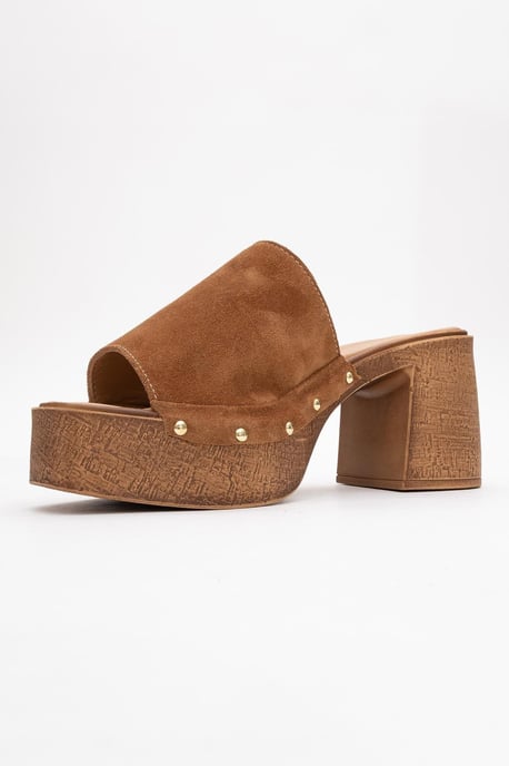 Pull Leder Plateau Mules (Women) - Image 5