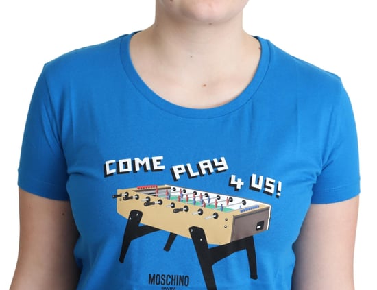 Moschino Tischfußball T-Shirt Blau - Image 2