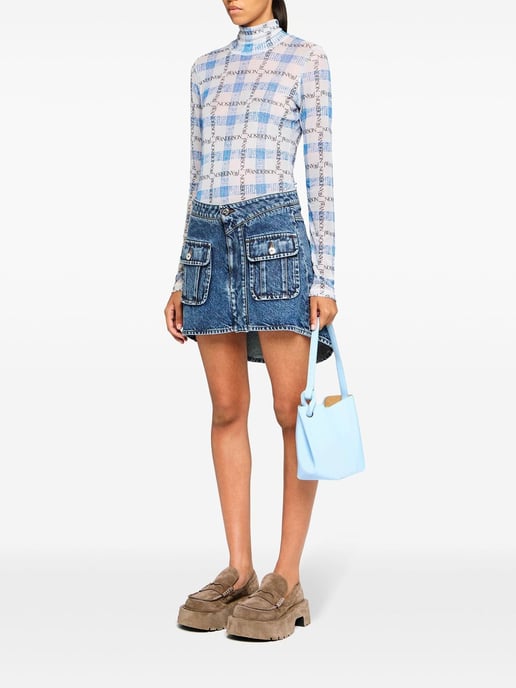 Minirock aus Denim mit geschwungenen Taschen - Image 1