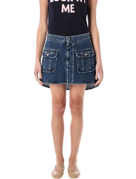 Minirock aus Denim mit geschwungenen Taschen - Image 2