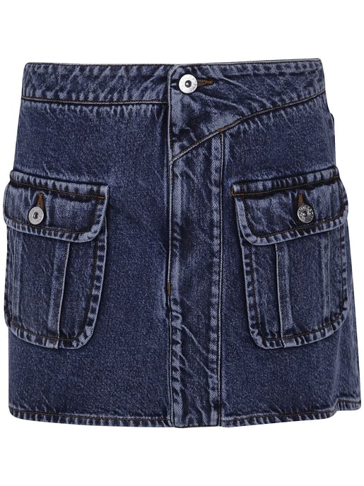 Minirock aus Denim mit geschwungenen Taschen - Image 4