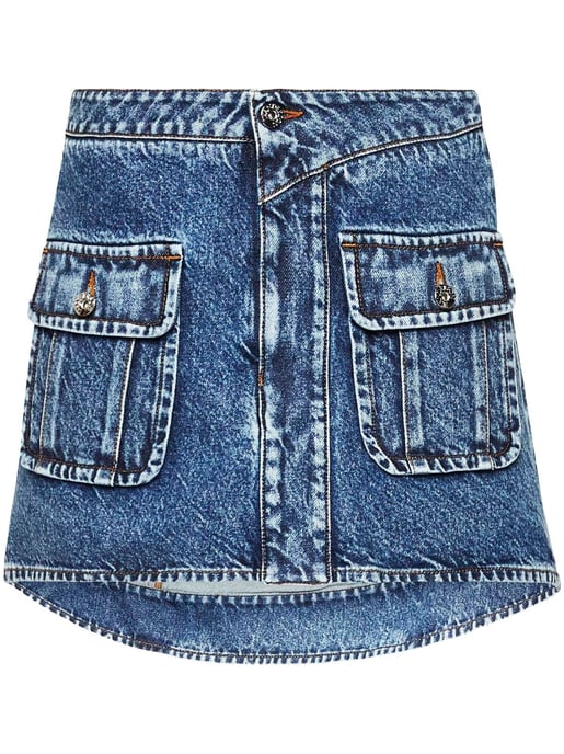Minirock aus Denim mit geschwungenen Taschen - Image 5
