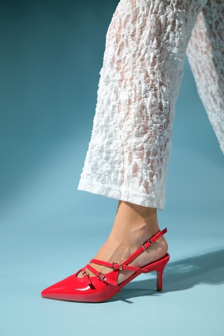 Magra Spitzer Zehenbereich Slingback Stiletto - Image 4