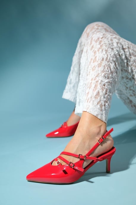 Magra Spitzer Zehenbereich Slingback Stiletto - Image 5