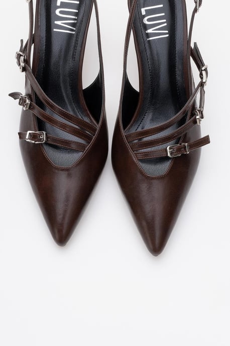 Magra Spitzer Zehenbereich Slingback Stiletto - Image 2