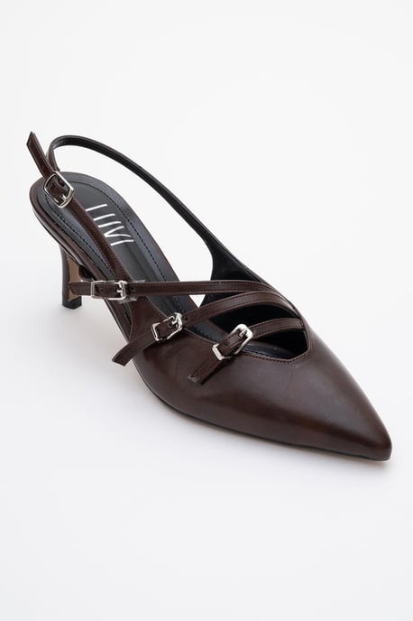 Magra Spitzer Zehenbereich Slingback Stiletto - Image 4