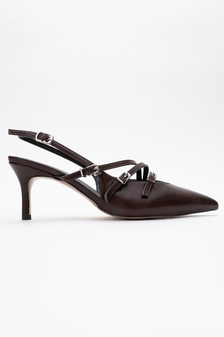 Magra Spitzer Zehenbereich Slingback Stiletto - Image 6