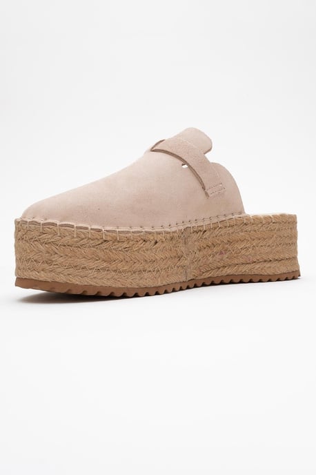 Novas Leder Plateau Espadrille Pantolette (Damen) - Image 4