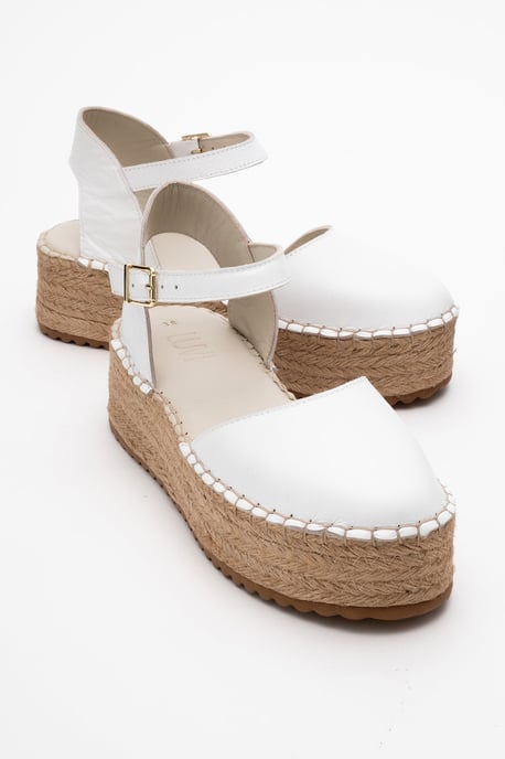 Viba Leder Espadrille Plateau Keilabsatz Sandalen (Damen) - Image 1