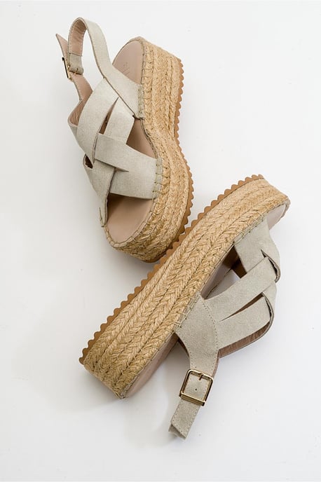 Lontano Wildleder Leder Plateau Sandale (Damen) - Image 3