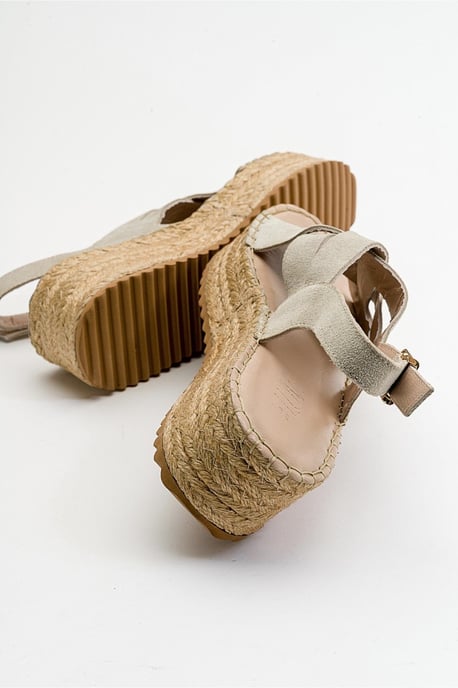 Lontano Wildleder Leder Plateau Sandale (Damen) - Image 4