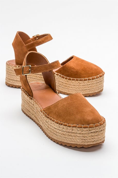 Viba Leder Espadrille Plateau Keilabsatz Sandalen (Damen) - Image 6