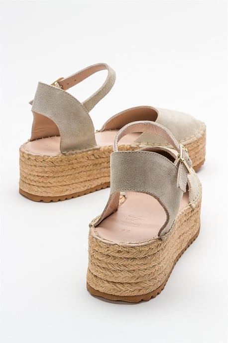 Viba Leder Espadrille Plateau Keilabsatz Sandalen (Damen) - Image 4