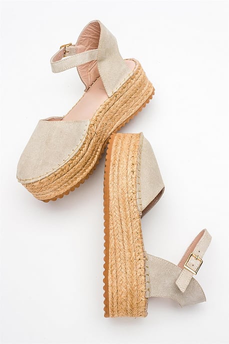 Viba Leder Espadrille Plateau Keilabsatz Sandalen (Damen) - Image 5