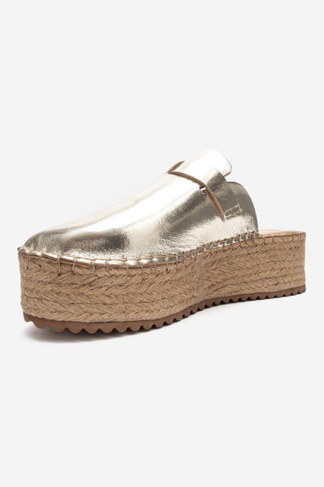 Novas Leder Plateau Espadrille Pantolette (Damen) - Image 5