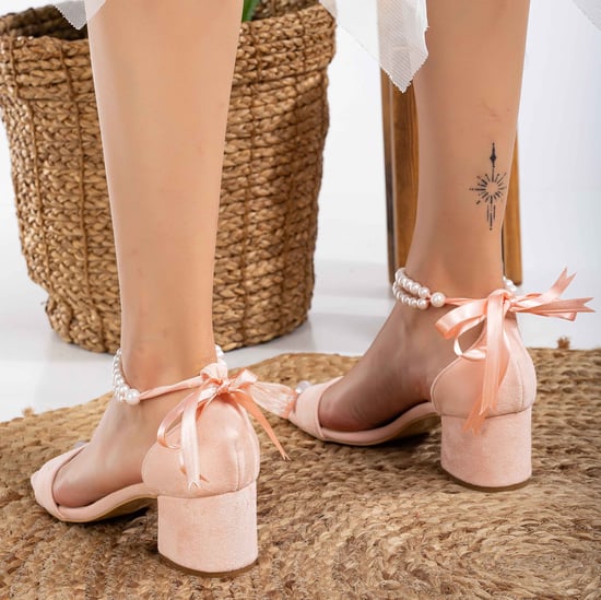 Illy Niedrig Block Absatz Sandalen with Pearls - Image 4