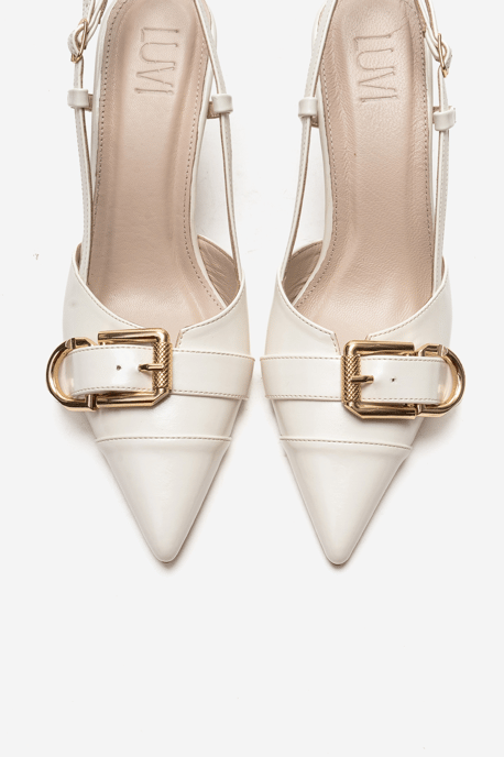 Noen Schnalle Spitzer Zehenbereich Stiletto Pumps - Image 3