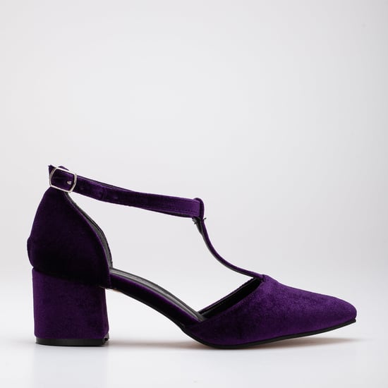 Anicette Samt Mary Jane Absatzschuhe - Image 1