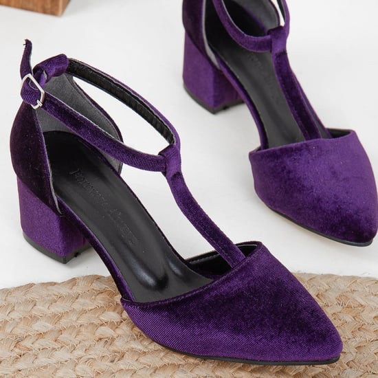 Anicette Samt Mary Jane Absatzschuhe - Image 4