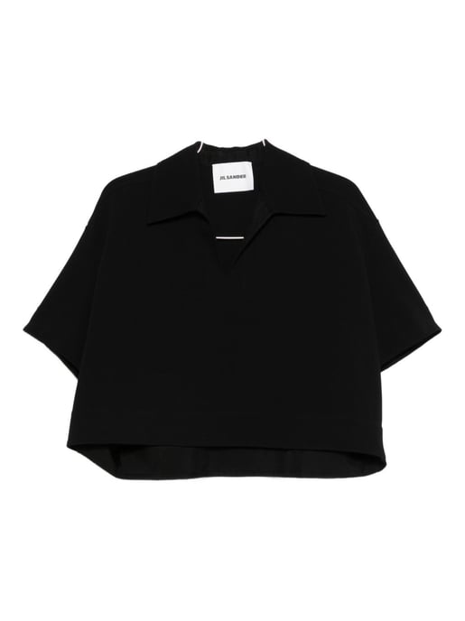 Schwarzes Viskose-T-Shirt - Image 3