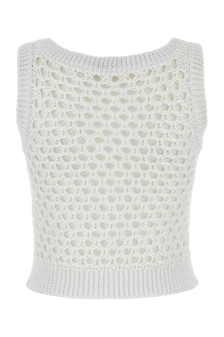 Weißes Mesh Valentino Garavani Escape Croptop - Image 2