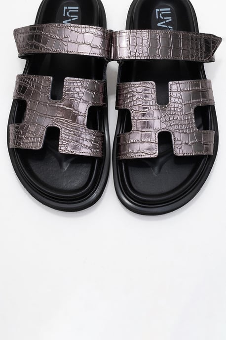 Loana Leder Slide Sandale - Image 2
