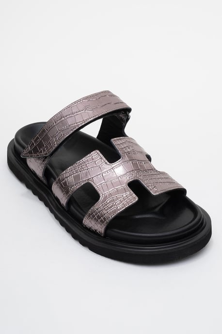 Loana Leder Slide Sandale - Image 3