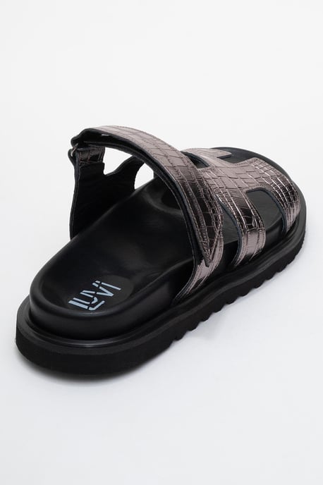 Loana Leder Slide Sandale - Image 5