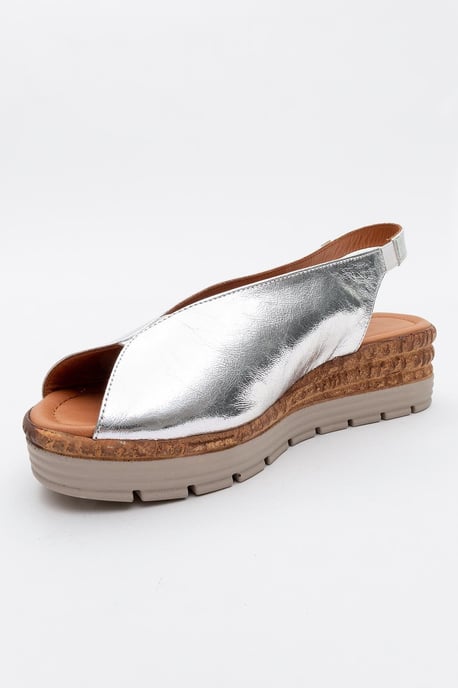 Forever & Always Blom Plateau-Sandale aus Leder (Damen) - Silber - Image 4