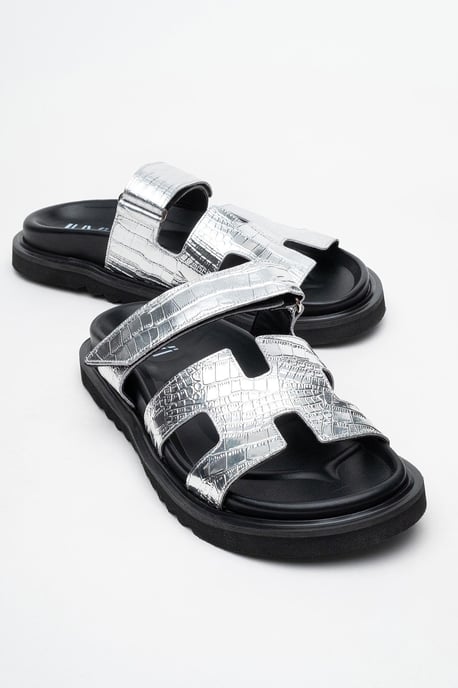 Loana Leder Slide Sandale - Image 2